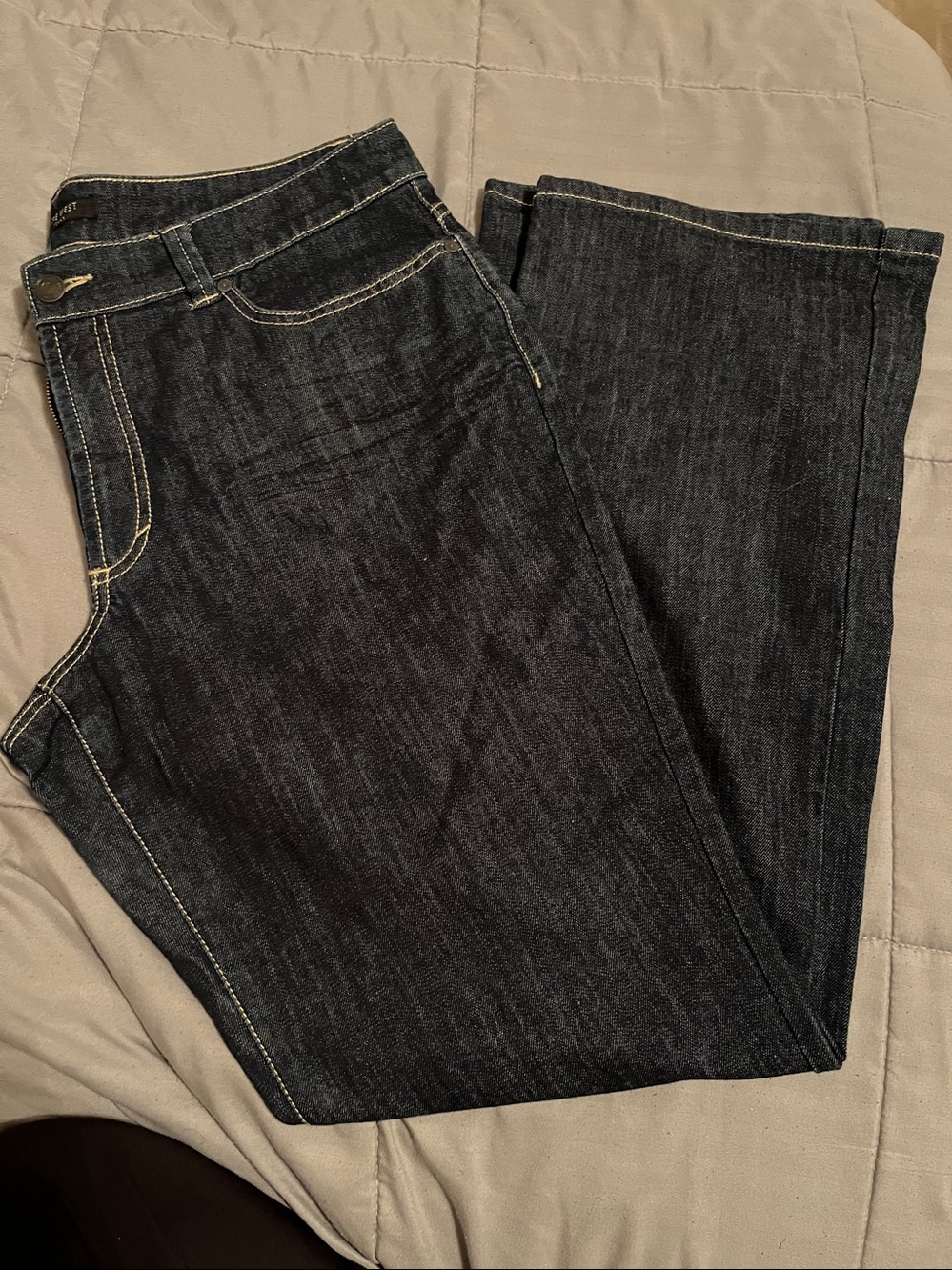 Nine West Womenās Dark Blue Relaxed Jeans